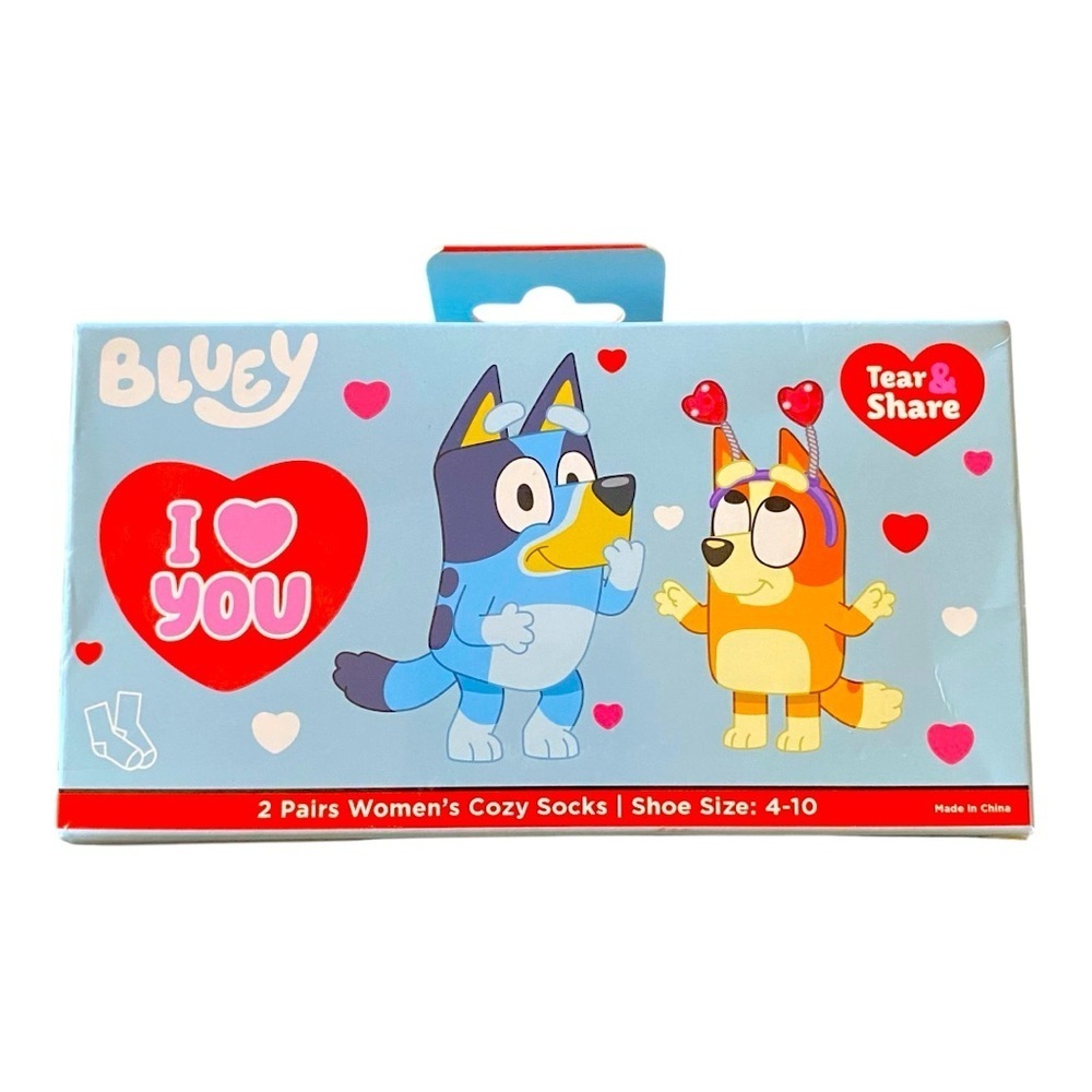 NWT-BLUEY-TWO PAIR PLUSH SOCKS 
Show size 4-10